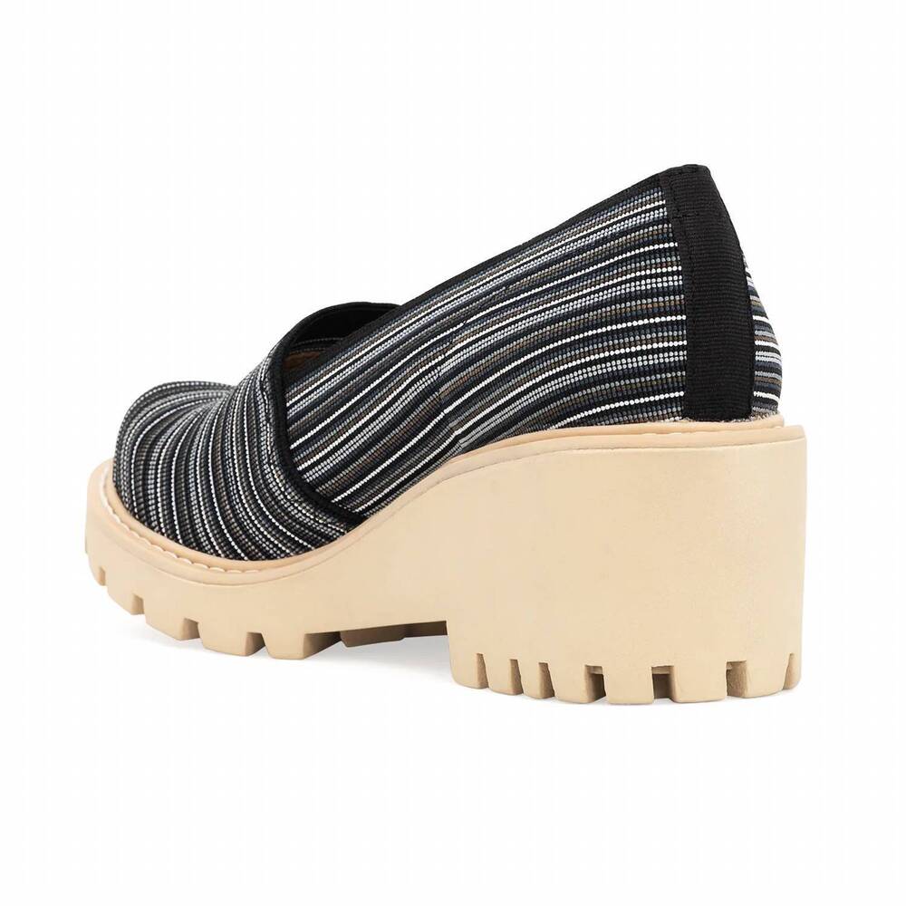 NEW CHARLESTON SHOE CO. women's sheppard shoes in grey stripe - Picture 4 of 5
